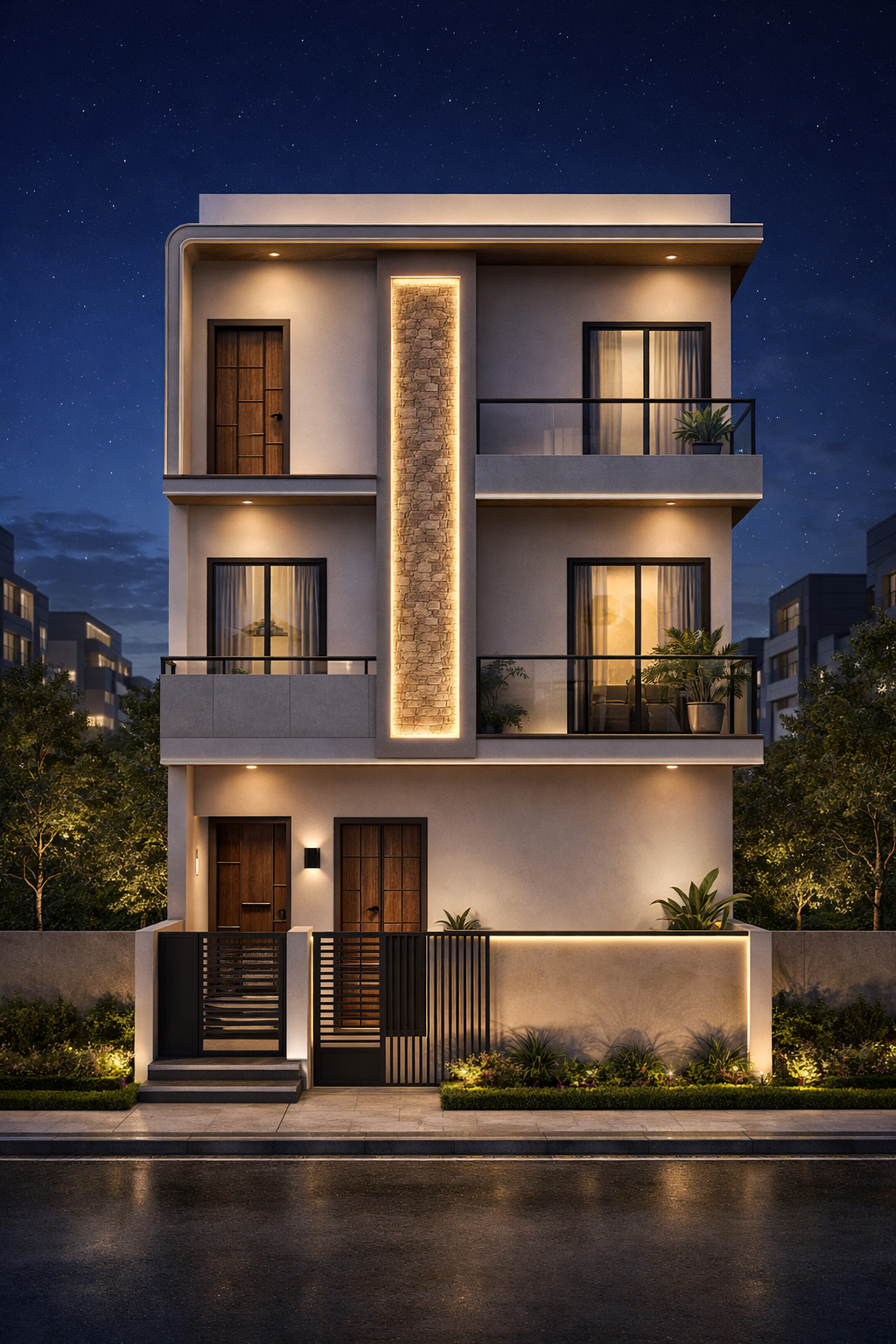 G+2 MORDEN FRONT ELEVATION 